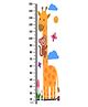 WENS Giraffe with Baby Monkey Height Chart Wall Decal Growth Chart-White