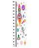 WENS Space Ride Height Chart Wall Decal Growth Chart-White