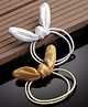 Stol'n Set Of 2 Bunny Hair Rubber Bands - Golden & Silver