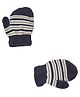 Kid-O-World Striped Teddy Mittens - Black