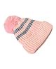 Kid-O-World Striped & Pom Pom Embellished Bobble Cap - Light Pink-  Diameter 48 Cms