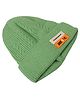 Kid-O-World Textured Woollen & Patched Beanie - Green-  Diameter 48 Cms