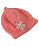 Kid-O-World Flower Patch Embellished Cap - Peach-  Diameter 48 Cms