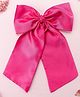 Knotty Ribbons Kids Big Satin Bow Alligator Clip - Pink