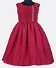 HEYKIDOO Sleeveless Floral Lace Embellished Party Dress - Red