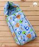 Babyhug Cotton Jungle Safari Print Sleeping Bag - Blue
