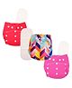 Deedry Cloth Diapers Reusable With Insert Pack of 3 - Multi Color
