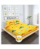 Filymore Fish Elastic Fitted bedsheet for double bed made with pure microfiber 1 bedsheet and 2 pillow covers Size 72x72 inches fit up to 6 inches mattress Colour Yellow and Orange