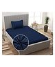 Filymore plain solid Stripe  single bedsheet with one pillow cover made with pure microfiber bedsheet size 90x60 pillow size 17x27 colour navy blue