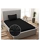 Filymore plain solid Stripe  single bedsheet with one pillow cover made with pure microfiber bedsheet size 90x60 pillow size 17x27 colour black