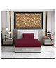 Filymore plain solid Stripe  single bedsheet with one pillow cover made with pure microfiber bedsheet size 90x60 pillow size 17x27 - wine