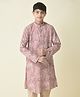 Tabard Pure Cotton Full Sleeve Floral Motif Printed Kurta Set - Pink