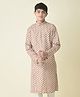 Tabard Pure Cotton Full Sleeves Abstract Motif Printed Kurta Set - Mustard Yellow