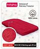 Babyhug Waterproof 100% Terry Cotton Breathable Fitted Mattress Protector Cover - Maroon