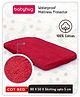 Babyhug Waterproof 100% Terry Cotton Breathable Fitted Mattress Protector Cover - Maroon