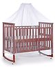 Babyhug Chester 3 In 1 Rocking Cot Cum Junior Bed With Mattress - Dark Brown