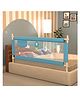 BAYBEE Baby Bed Rails Guard Barrier for Baby Kids Safety, Foldable Bed Rail Falling Protector Fence with 7 Adjustable Height (150x63 cm, Blue) - (Color & Design May Vary)