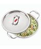 HAZEL Triply Stainless Steel Induction Bottom Kadhai With Stainless Steel Lid, 1.2 Litre, 18.5 cm