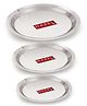 HAZEL Stainless Steel Lid Tope Cover Plates Ciba of Multiple Sizes For Vessels Kadhai With Handle Knob Cookware Utensil, (Size 16.8cm, 18.8cm, 20cm) Set of 3 Lids, Silver