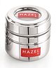 HAZEL Steel Small Container for Kitchen | Transparent Lid Containers for Storage | Small Container for Spices, 200 ml