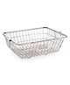HAZEL Stainless Steel Dish Drainer Bowl Bartan Basket Utensil Drying Rack Square Large Stand for Kitchen