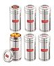 HAZEL Steel Container for Fridge Storage Set |Transparent Lid Containers For Kitchen| Fridge Storage Boxes with Transparent Lid, Set of 6,  900 ml