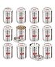 HAZEL Steel Container with Transparent Lid | Transparent Lid Steel Sugar Storage Box For Kitchen |Food Grade Steel Kitchen Container, Set of 12, 1400 ml