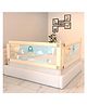BAYBEE Baby Bed Rails Guard Barrier for Baby Kids Safety, Foldable Bed Rail Falling Protector Fence with 7 Adjustable Height (180x63 cm, (Pack of 2) Beige) - (Color & Design May Vary)