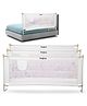 BAYBEE Baby Bed Rails Guard Barrier for Baby Kids Safety, Foldable Bed Rail Falling Protector Fence with 7 Adjustable Height (180x63 cm, (Pack of 3) Grey) - (Color & Design May Vary)