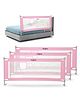 BAYBEE Baby Bed Rails Guard Barrier for Baby Kids Safety, Foldable Bed Rail Falling Protector Fence with 7 Adjustable Height (180x63 cm, (Pack of 3) Pink) - (Color & Design May Vary)