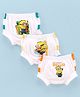 Red Rose Cotton Minions Print Briefs Pack Of 3 - White (Print May Vary)