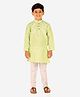 P-MARK Full Sleeves Seamless Cubic Deigned Kurta With Pyjama - Green