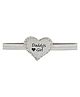 Aye Candy Heart Shaped Daddys Girl Bow Headband -Silver