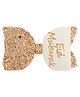 Aye Candy Eid Theme Glitter Embellished Bow On Alligator Hair Clip - Golden