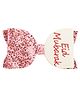 Aye Candy Eid Theme Glitter Embellished Bow On Alligator Hair Clip - Pink