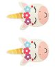 Aye Candy Unicorn Face Detail Alligator Hair Clip-White