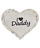 Aye Candy Heart I Love Daddy Glitter Embellished Alligator Hair Clip-Silver