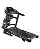 Reach T 600M 5 HP Peak Motorized Treadmill with Massager LCD Display with 12 Preset Programs Foldable Machine with Bluetooth for Home Gym Max Speed of 14 km hr - Black