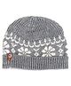 BHARATASYA Fine Knitted Snowflakes Design Detailed Winter Cap - Grey