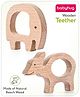 Babyhug Elephant And Deer Shaped Teether - Beige