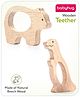 Babyhug Dyno And Bear Shaped Teether - Beige