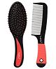 Babila Cushioned Brush with Comb HB V810 - Black & Pink