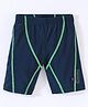 Rovars Cotton Blend Knee Length Swimming Trunks - Navy Blue