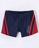 ROVARS Short Length Swimming Trunk Logo Print - Navy & Red