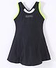 Rovars Lycra Sleeveless Frock Style Swimsuit - Black