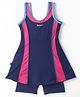 Rovars Sleeveless Two Piece Solid Color Swimsuit  - Pink