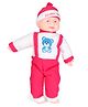 Kids Zone Laughing Doll Dark Pink White - Height 40 cm