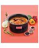 HAZEL Hard Anodised Aluminium Tope With Lid | Hard Anodised Cookware Boiling Tope Patila With Steel Lid Cover For Cooking (Tope Capacity 2400ml, Lid 21.1 cm), Black