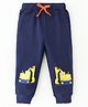 Kookie Kids 100% Cotton Full Length JCB Print Lounge Pant - Navy Blue