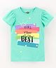 Under Fourteen Only Short Sleeves Crown & Star Printed Top - Green